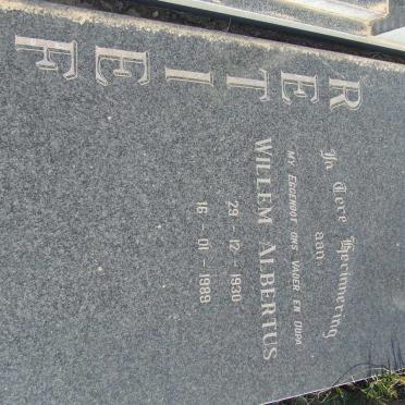 RETIEF Willem Albertus 1930-1989