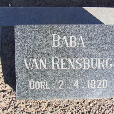 RENSBURG Baba, van -1920