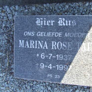 REDGARD Marina Rose nee TAIT 1937-1997