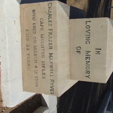 RYVES Charles Fraser Maxwell -1900