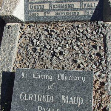 RYALL David Richmond -1946 &amp; Gertrude Maud -1981