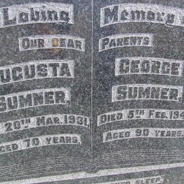 SUMNER George -1941 &amp; Augusta -1931 