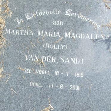 SANDT Adriaan Petrus, van der 1916-1995 &amp; Martha Maria Magdalena VOGEL 1919-2001