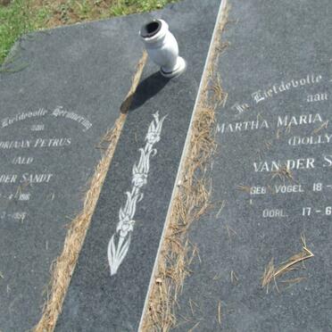 SANDT Adriaan Petrus, van der 1916-1995 &amp; Martha Maria Magdalena VOGEL 1919-2001