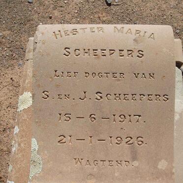 SCHEEPERS Hester Maria 1917-1926
