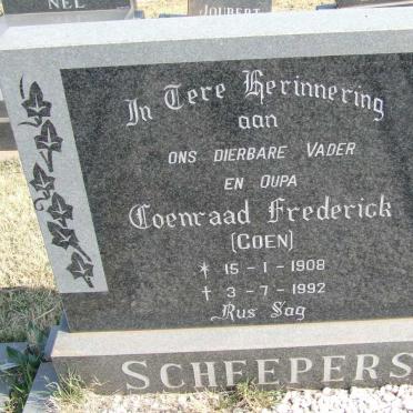 SCHEEPERS Coenraad Frederick 1908-1992