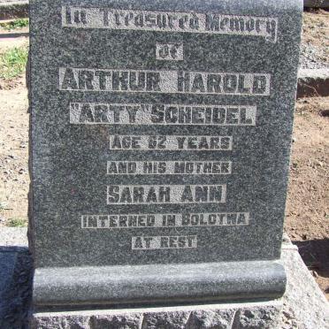 SCHEIDEL Arthur Harold :: SCHEIDEL Sarah Ann
