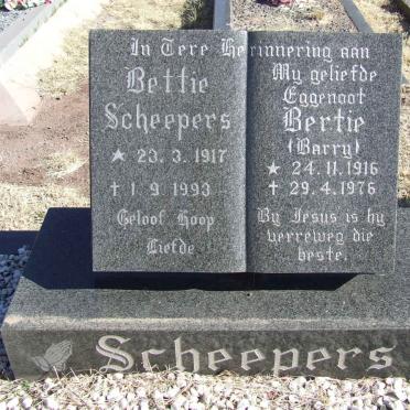 SCHEEPERS Bertie 1916-1976 &amp; Bettie 1917-1993