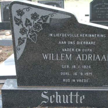 SCHUTTE Willem Adriaan 1926-1975