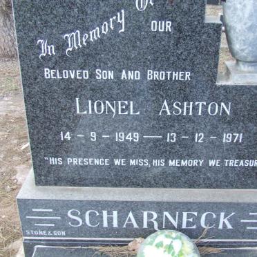 SCHARNECK Lionel Ashton 1949-1971