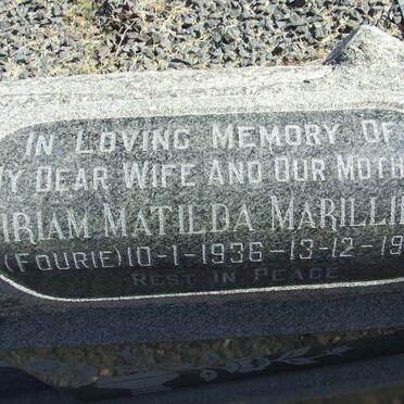 SCHULTZ Mirriam Matilda Marillier nee FOURIE 1936-1976