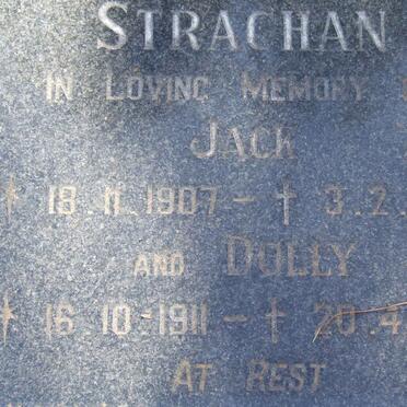 STRACHAN Jack 1907-1984 &amp; Dolly 1911-1984