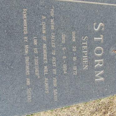 STORM Stephen 1972-1994