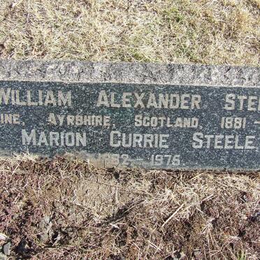 STEELE William Alexander 1881-1952 &amp; Marion Currie 1882-1975