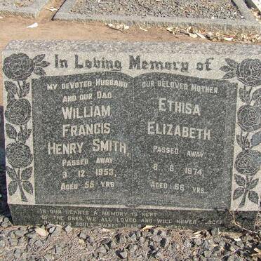 SMITH William Francis Henry -1953 &amp; Ethisa Elizabeth -1974