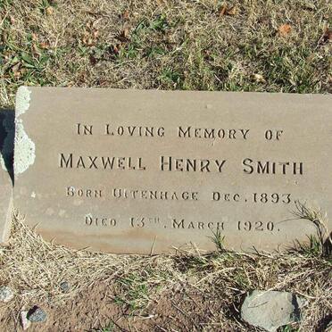 SMITH Maxwell Henry 1893-1920