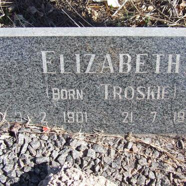 SMITH Elizabeth nee TROSKIE 1901-1978