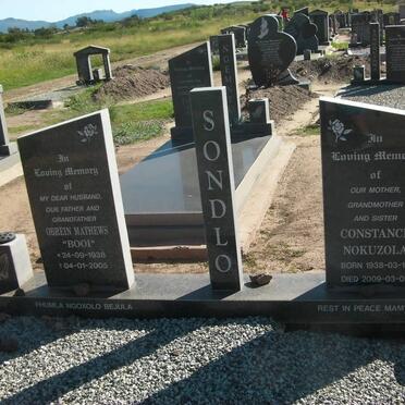 SONDLO Obrein Mathews 1938-2005 &amp; Constance Nokuzola 1938-2009