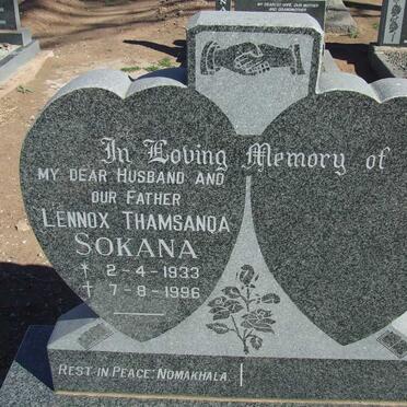 SOKANA Lennox Thamsanqa 1933-1996