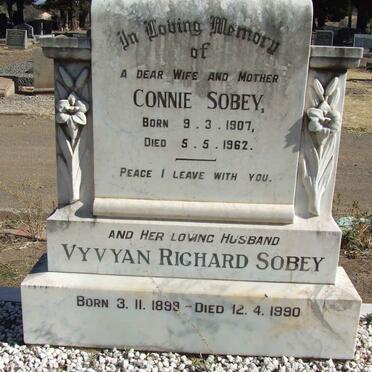 SOBEY Vyvyan Richard 1899-1990 &amp; Connie 1907-1962