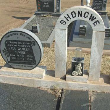 SHONGWE Paul Wesley Kunene 1929-1994
