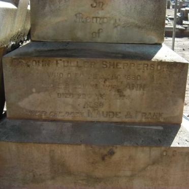 SHEPPERSON John Fuller -1880 &amp; Ann -1874 :: SHEPPERSON Maude :: SHEPPERSON Frank 