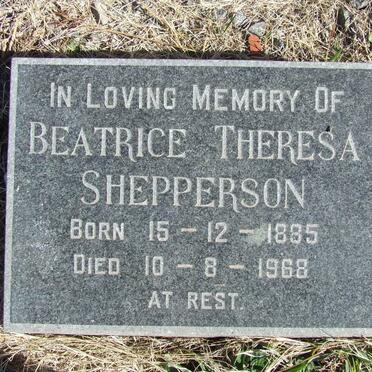 SHEPPERSON Beatrice Theresa 1885-1968