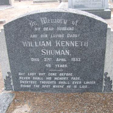 SHUMAN William Kenneth -1952 