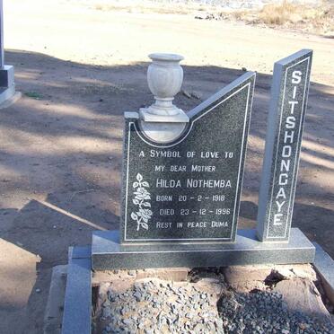 SITSHONGAYE Hilda Nothemba 1918-1996