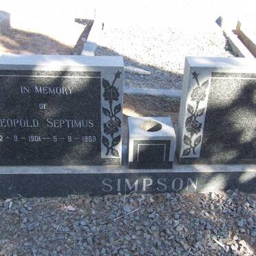 SIMPSON Leopold Septimus 1901-1969