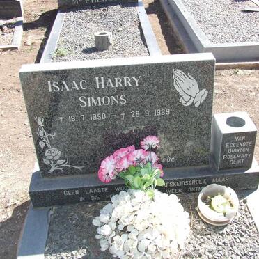 SIMONS Isaac Harry 1950-1989