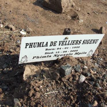SIGENU Phumla de Velliers 1932-2009