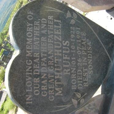 SISHUBA Mthuthuzeli Rufus 1922-1991 &amp; Nomthandazo Mercy RALANE 1926-2004