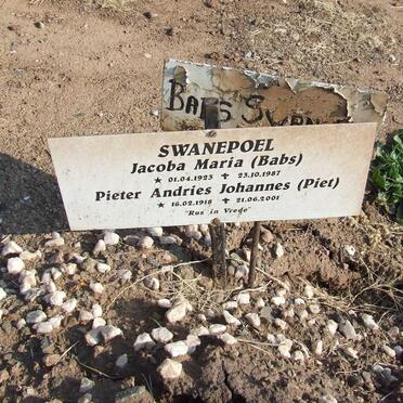 SWANEPOEL Pieter Andries Johannes  1918-2001 &amp;  Jacoba Maria 1923-1987