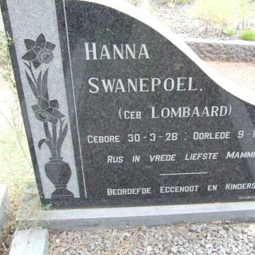 SWANEPOEL Dirk Jacobus 1916-1996 &amp; Hanna LOMBAARD 1928-1978