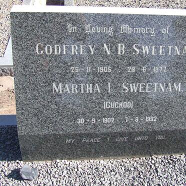 SWEETNAM Godfrey N.B. 1905-1977 &amp; Martha L. CUCKOO 1902-1992