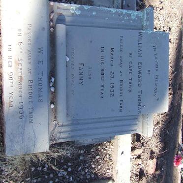 THOMAS William Edward -1932 &amp; Fanny -1936