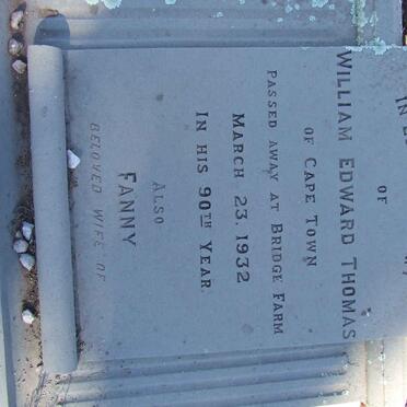 THOMAS William Edward -1932 &amp; Fanny -1936