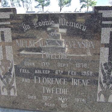 TWEEDIE Mulneaux Stevenson 1878-1958 &amp; Florence Irene -1974
