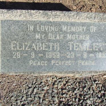 TEMLETT Elizabeth 1858-1922