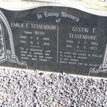 TESSENDORF Gustav F. 1893-1977 &amp; Emily F.BUSS 1896-1963