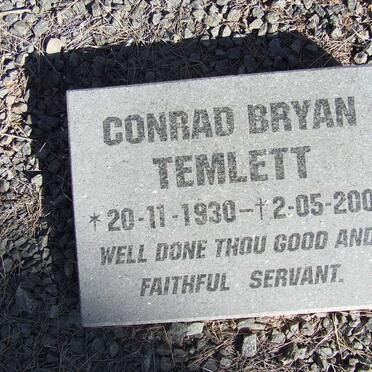 TEMLETT Conrad Bryan 1930-2001