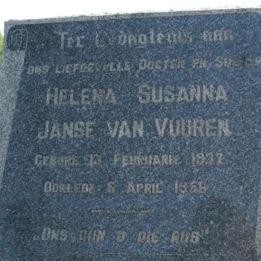 VUUREN Helena Susanna, Janse van 1932-1956