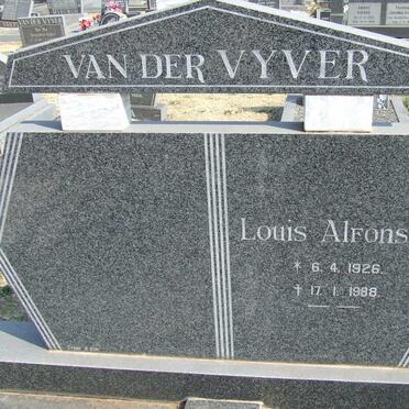 VYVER Louis Alfonso, van der 1926-1988