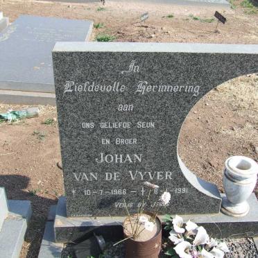VYVER Johan, van de 1966-1991