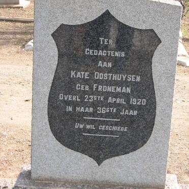 OOSTHUYSEN Kate nee FRONEMAN -1920