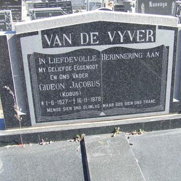 VYVER Gideon Jacobus, van de 1927-1978