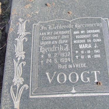 VOOGT Hendrik J. 1937-1994 &amp; Maria J. 1943-2006
