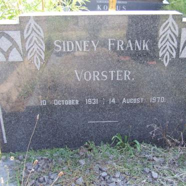 VORSTER Sidney Frank 1931-1970