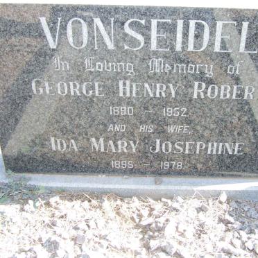 VONSEIDEL George Henry Robert 1890-1952 &amp; Ida Mary Josephine 1895-1978